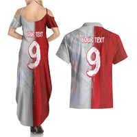 Custom Polish Football Couples Matching Summer Maxi Dress and Hawaiian Shirt Eagle Wings Grunge Sporty Half Style - Wonder Print Shop
