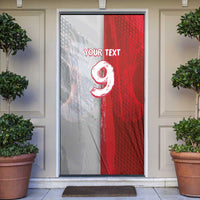 Custom Polish Football Door Cover Eagle Wings Grunge Sporty Half Style - Wonder Print Shop