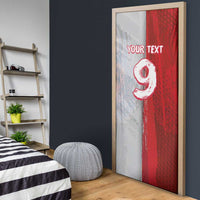 Custom Polish Football Door Cover Eagle Wings Grunge Sporty Half Style - Wonder Print Shop