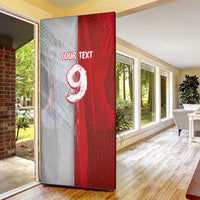 Custom Polish Football Door Cover Eagle Wings Grunge Sporty Half Style - Wonder Print Shop