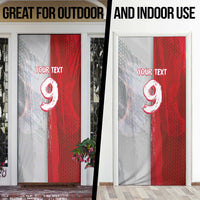 Custom Polish Football Door Cover Eagle Wings Grunge Sporty Half Style - Wonder Print Shop