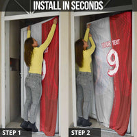 Custom Polish Football Door Cover Eagle Wings Grunge Sporty Half Style - Wonder Print Shop