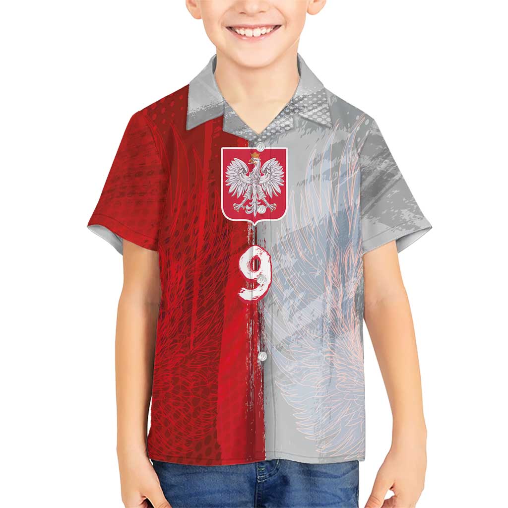 Custom Polish Football Family Matching Mermaid Dress and Hawaiian Shirt Eagle Wings Grunge Sporty Half Style - Wonder Print Shop