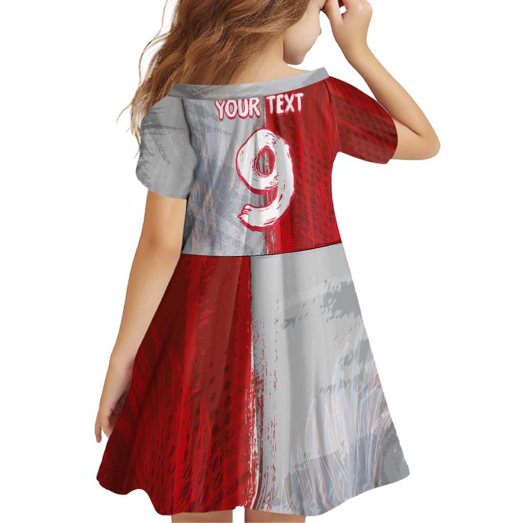 Custom Polish Football Family Matching Off The Shoulder Long Sleeve Dress and Hawaiian Shirt Eagle Wings Grunge Sporty Half Style - Wonder Print Shop