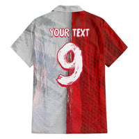 Custom Polish Football Family Matching Puletasi and Hawaiian Shirt Eagle Wings Grunge Sporty Half Style - Wonder Print Shop