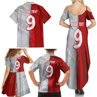 Custom Polish Football Family Matching Summer Maxi Dress and Hawaiian Shirt Eagle Wings Grunge Sporty Half Style - Wonder Print Shop