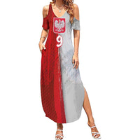 Custom Polish Football Family Matching Summer Maxi Dress and Hawaiian Shirt Eagle Wings Grunge Sporty Half Style - Wonder Print Shop