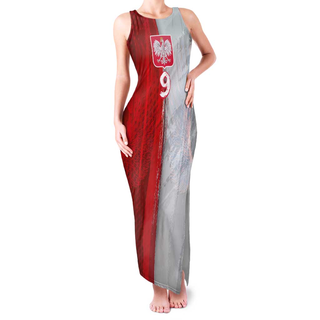 Custom Polish Football Family Matching Tank Maxi Dress and Hawaiian Shirt Eagle Wings Grunge Sporty Half Style - Wonder Print Shop