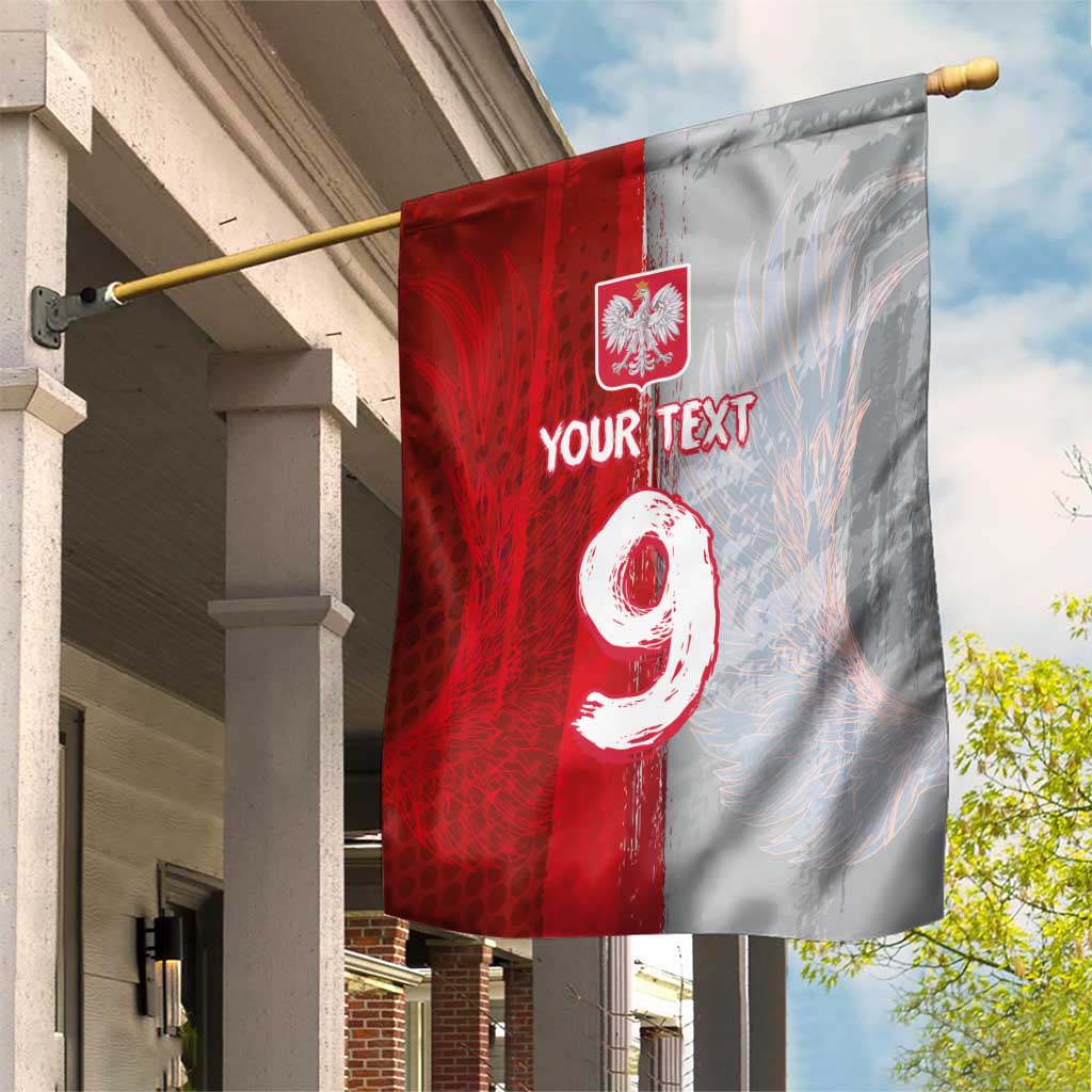 Custom Polish Football Garden Flag Eagle Wings Grunge Sporty Half Style - Wonder Print Shop