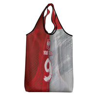Custom Polish Football Grocery Bag Eagle Wings Grunge Sporty Half Style - Wonder Print Shop