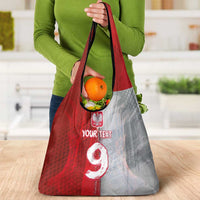 Custom Polish Football Grocery Bag Eagle Wings Grunge Sporty Half Style - Wonder Print Shop