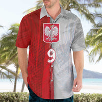 Custom Polish Football Hawaiian Shirt Eagle Wings Grunge Sporty Half Style - Wonder Print Shop