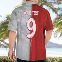 Custom Polish Football Hawaiian Shirt Eagle Wings Grunge Sporty Half Style - Wonder Print Shop