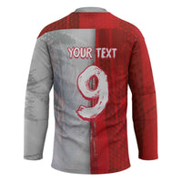 Custom Polish Football Hockey Jersey Eagle Wings Grunge Sporty Half Style - Wonder Print Shop