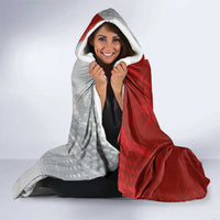 Custom Polish Football Hooded Blanket Eagle Wings Grunge Sporty Half Style - Wonder Print Shop