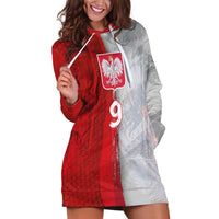 Custom Polish Football Hoodie Dress Eagle Wings Grunge Sporty Half Style - Wonder Print Shop