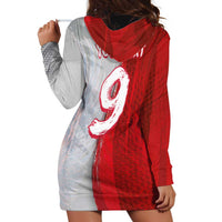 Custom Polish Football Hoodie Dress Eagle Wings Grunge Sporty Half Style - Wonder Print Shop