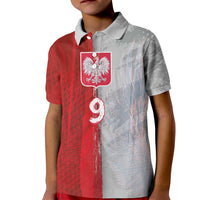 Custom Polish Football Kid Polo Shirt Eagle Wings Grunge Sporty Half Style - Wonder Print Shop
