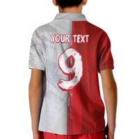 Custom Polish Football Kid Polo Shirt Eagle Wings Grunge Sporty Half Style - Wonder Print Shop