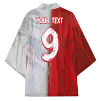 Custom Polish Football Kimono Eagle Wings Grunge Sporty Half Style - Wonder Print Shop