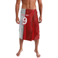 Custom Polish Football Lavalava Eagle Wings Grunge Sporty Half Style - Wonder Print Shop