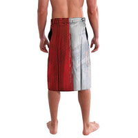 Custom Polish Football Lavalava Eagle Wings Grunge Sporty Half Style - Wonder Print Shop