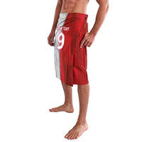 Custom Polish Football Lavalava Eagle Wings Grunge Sporty Half Style - Wonder Print Shop