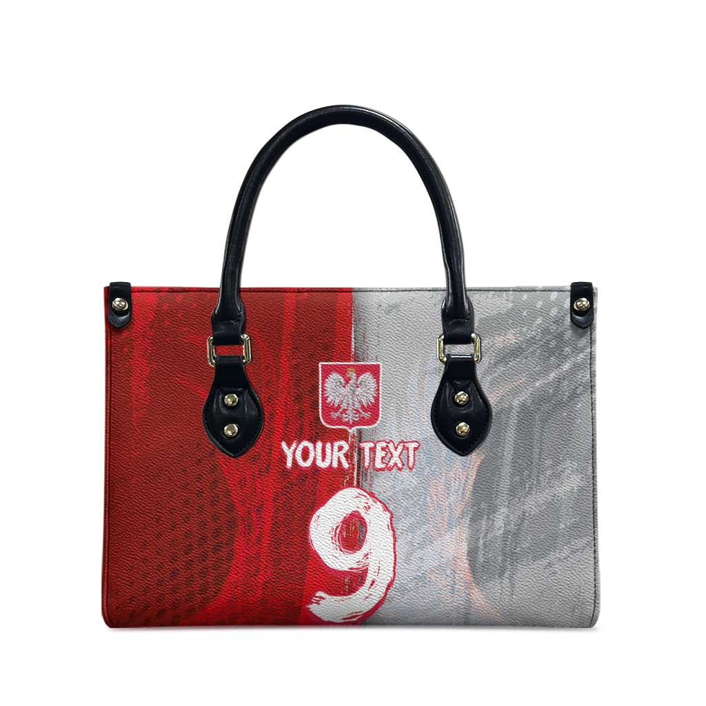 Custom Polish Football Leather Bag Eagle Wings Grunge Sporty Half Style - Wonder Print Shop