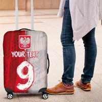 Custom Polish Football Luggage Cover Eagle Wings Grunge Sporty Half Style - Wonder Print Shop