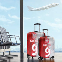 Custom Polish Football Luggage Cover Eagle Wings Grunge Sporty Half Style - Wonder Print Shop