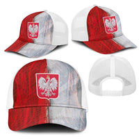 Polish Football Mesh Trucker Cap Eagle Wings Grunge Sporty Half Style - Wonder Print Shop