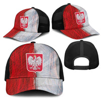 Polish Football Mesh Trucker Cap Eagle Wings Grunge Sporty Half Style - Wonder Print Shop
