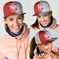 Polish Football Mesh Trucker Cap Eagle Wings Grunge Sporty Half Style - Wonder Print Shop