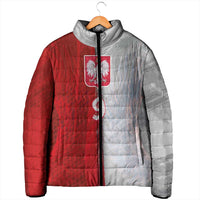 Custom Polish Football Padded Jacket Eagle Wings Grunge Sporty Half Style - Wonder Print Shop