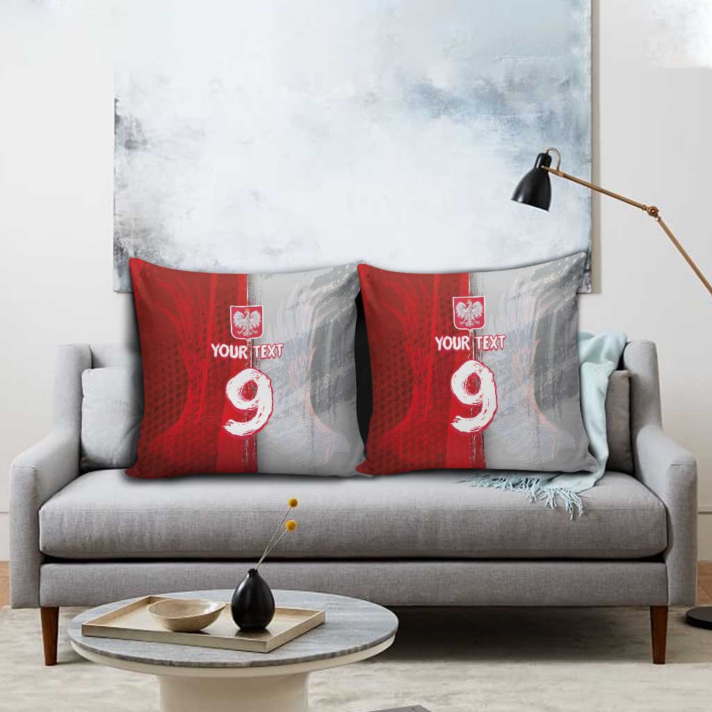 Custom Polish Football Pillow Cover Eagle Wings Grunge Sporty Half Style - Wonder Print Shop