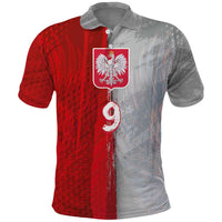 Custom Polish Football Polo Shirt Eagle Wings Grunge Sporty Half Style - Wonder Print Shop