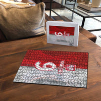 Custom Polish Football Puzzle Eagle Wings Grunge Sporty Half Style - Wonder Print Shop