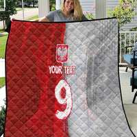 Custom Polish Football Quilt Eagle Wings Grunge Sporty Half Style - Wonder Print Shop