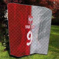 Custom Polish Football Quilt Eagle Wings Grunge Sporty Half Style - Wonder Print Shop