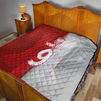 Custom Polish Football Quilt Eagle Wings Grunge Sporty Half Style - Wonder Print Shop