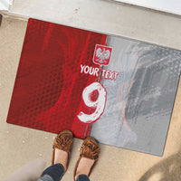 Custom Polish Football Rubber Doormat Eagle Wings Grunge Sporty Half Style - Wonder Print Shop
