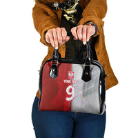 Custom Polish Football Shoulder Handbag Eagle Wings Grunge Sporty Half Style - Wonder Print Shop