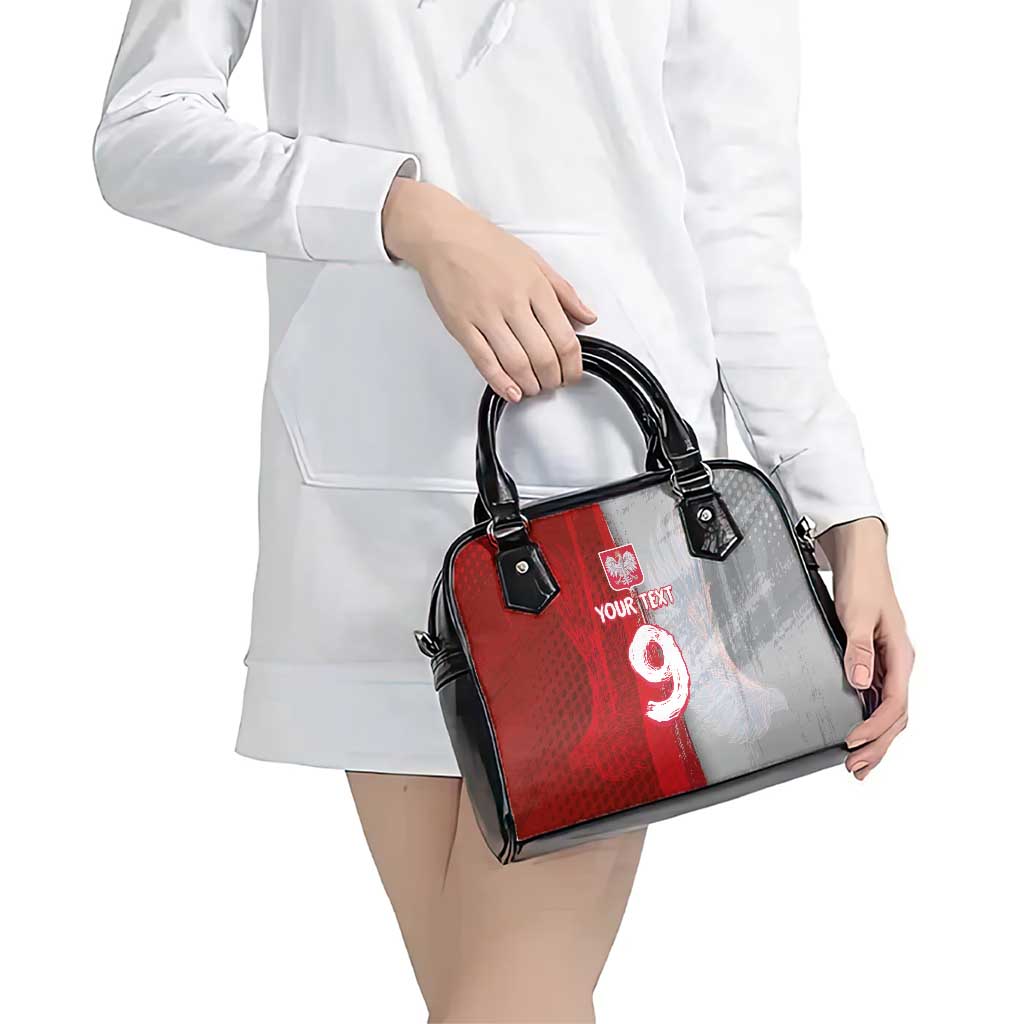 Custom Polish Football Shoulder Handbag Eagle Wings Grunge Sporty Half Style - Wonder Print Shop