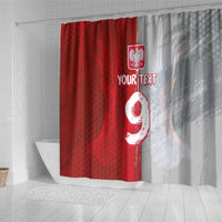 Custom Polish Football Shower Curtain Eagle Wings Grunge Sporty Half Style - Wonder Print Shop