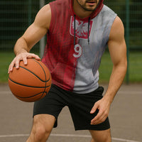 Custom Polish Football Sleeveless Hoodie Eagle Wings Grunge Sporty Half Style - Wonder Print Shop
