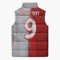 Custom Polish Football Sleeveless Puffer Jacket Eagle Wings Grunge Sporty Half Style - Wonder Print Shop