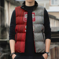 Custom Polish Football Sleeveless Puffer Jacket Eagle Wings Grunge Sporty Half Style - Wonder Print Shop