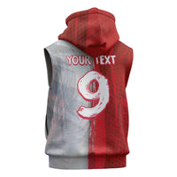 Custom Polish Football Sleeveless Zip Hoodie Eagle Wings Grunge Sporty Half Style - Wonder Print Shop