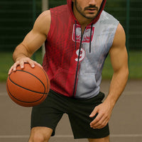 Custom Polish Football Sleeveless Zip Hoodie Eagle Wings Grunge Sporty Half Style - Wonder Print Shop