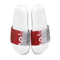 Custom Polish Football Slide Sandals Eagle Wings Grunge Sporty Half Style - Wonder Print Shop